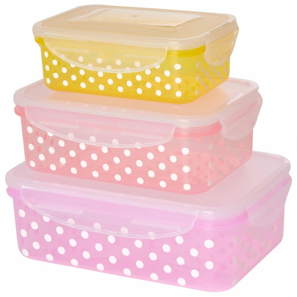 Rice Plastic Rectangular Food Boxes - Food Storage 3 Rice Plastic Rectangular Food Boxes - Food Storage