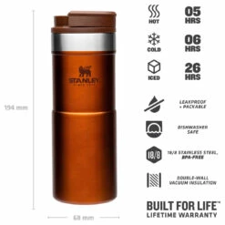 Stanley Classic Neverleak Travel Mug 350 Ml - Insulated Mug -camping sale stanley classic neverleak travel mug 350 ml insulated mug detail 4