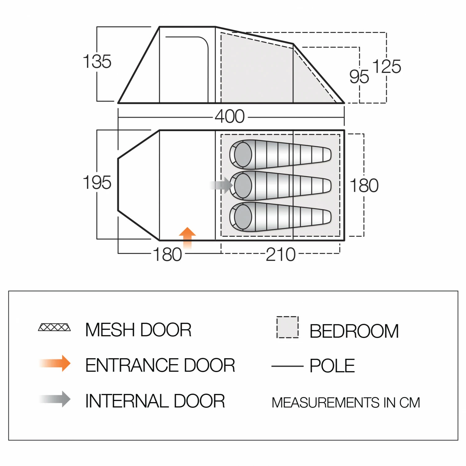 Vango Skye 300 - 3-person Tent 4 Vango Skye 300 - 3-person Tent - Image 2