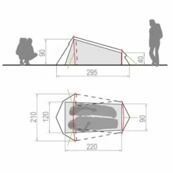 VAUDE Arco 1-2P - 1-person Tent -camping sale vaude arco 1 2p 1 person tent detail 3